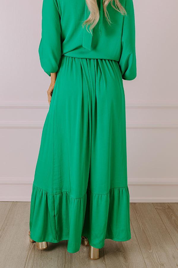 Resort Radiance Maxi Skirt in Green Product Image