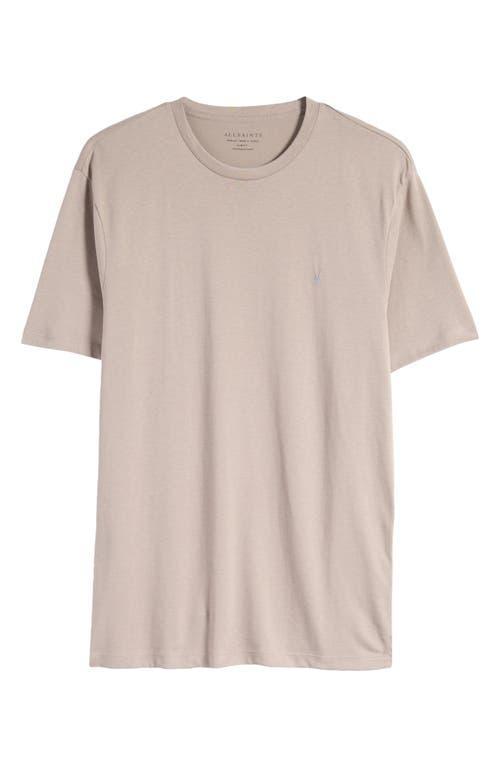 ALLSAINTS Brace Brushed Cotton Crew Neck T-shirt In Boston Taupe Product Image