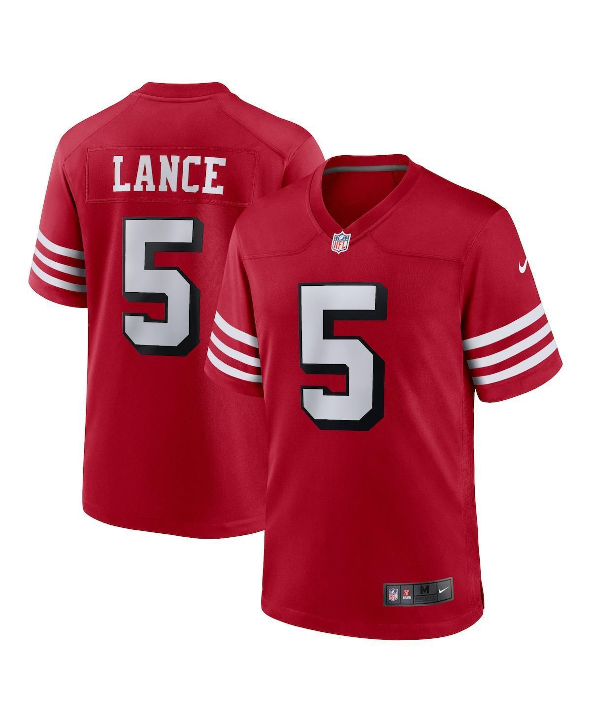 Mens Nike Trey Lance Scarlet San Francisco 49ers Alternate Game Jersey - Scarlet Product Image