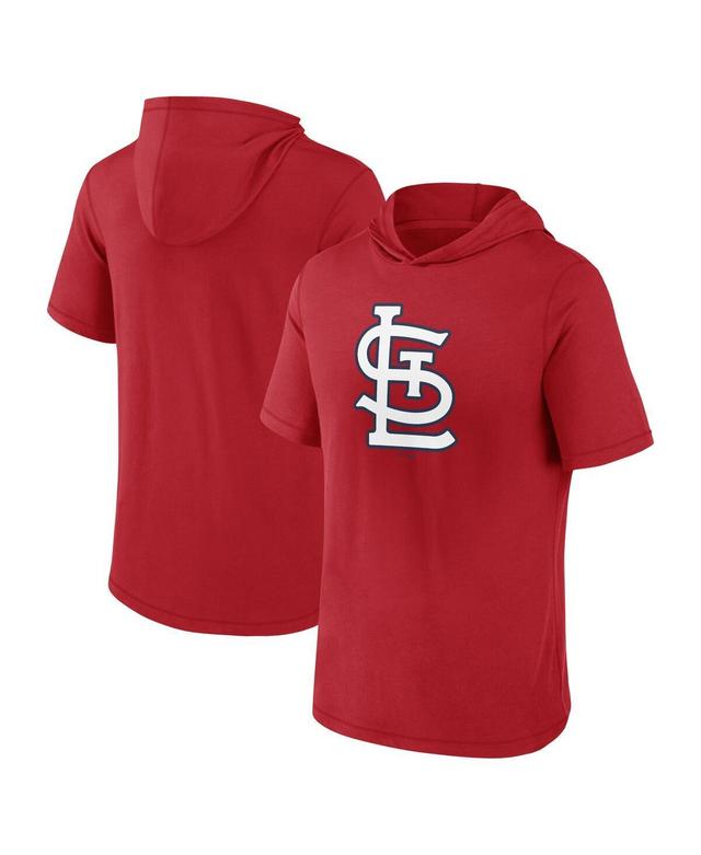 Mens Fanatics Red St. Louis Cardinals Short Sleeve Hoodie T-shirt Product Image