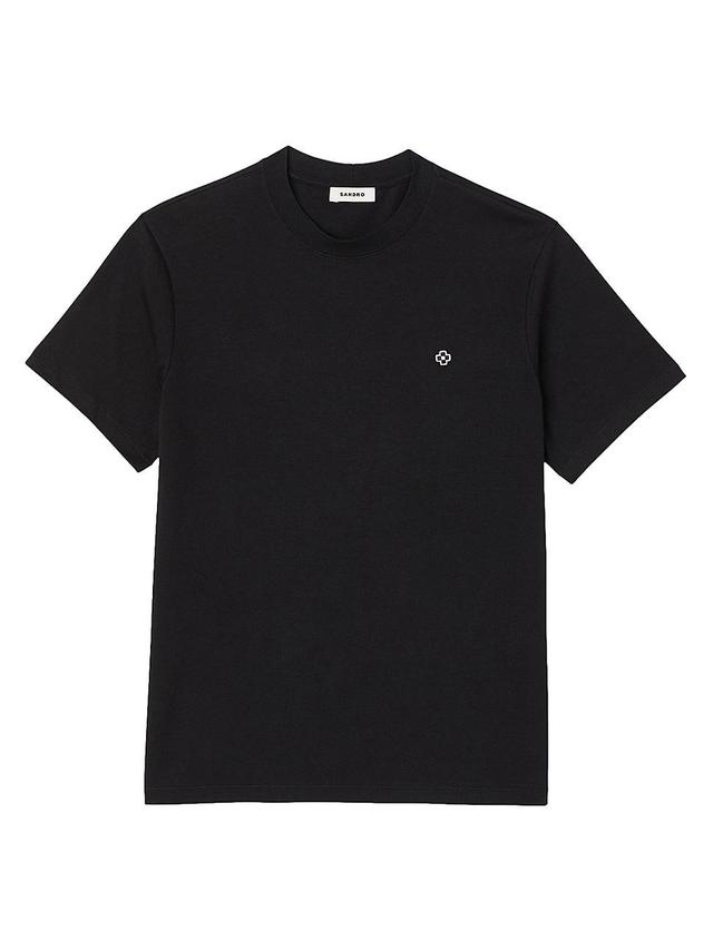 Mens T-Shirt with Square Cross Patch Product Image