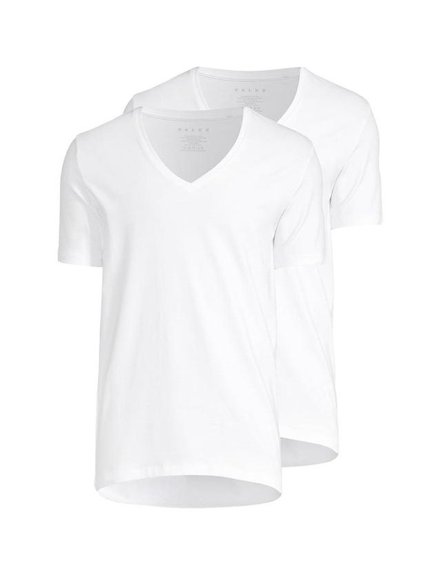 Falke Daily Comfort V-Neck T-Shirt 2-Pack Men's Underwear Product Image