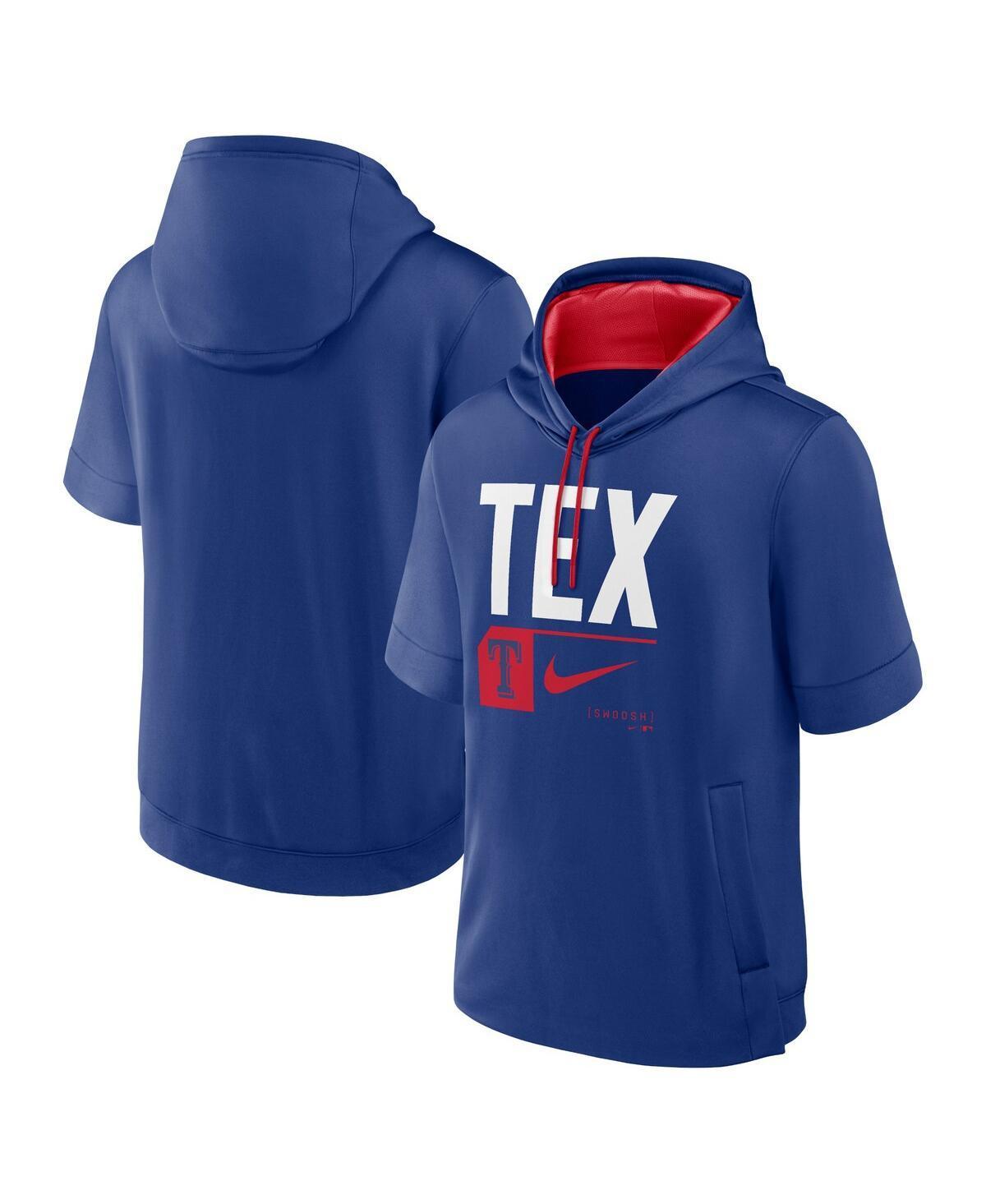 Texas Rangers Tri Code Lockup Nike Men's MLB Short-Sleeve Pullover Hoodie Product Image