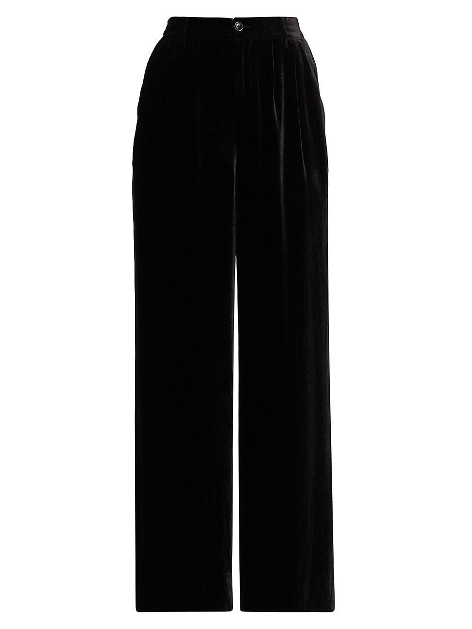 Womens Rylie Velvet Wide-Leg Pants Product Image