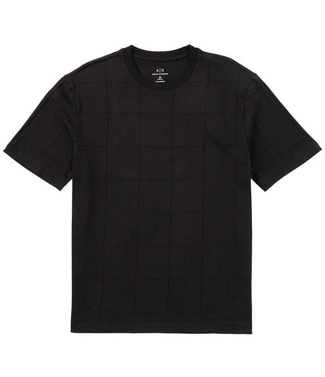 Armani Exchange Jacquard Grid Jersey Short Sleeve T-Shirt Product Image