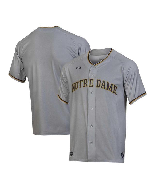 Mens Under Armour Gray Notre Dame Fighting Irish Replica Baseball Jersey Product Image