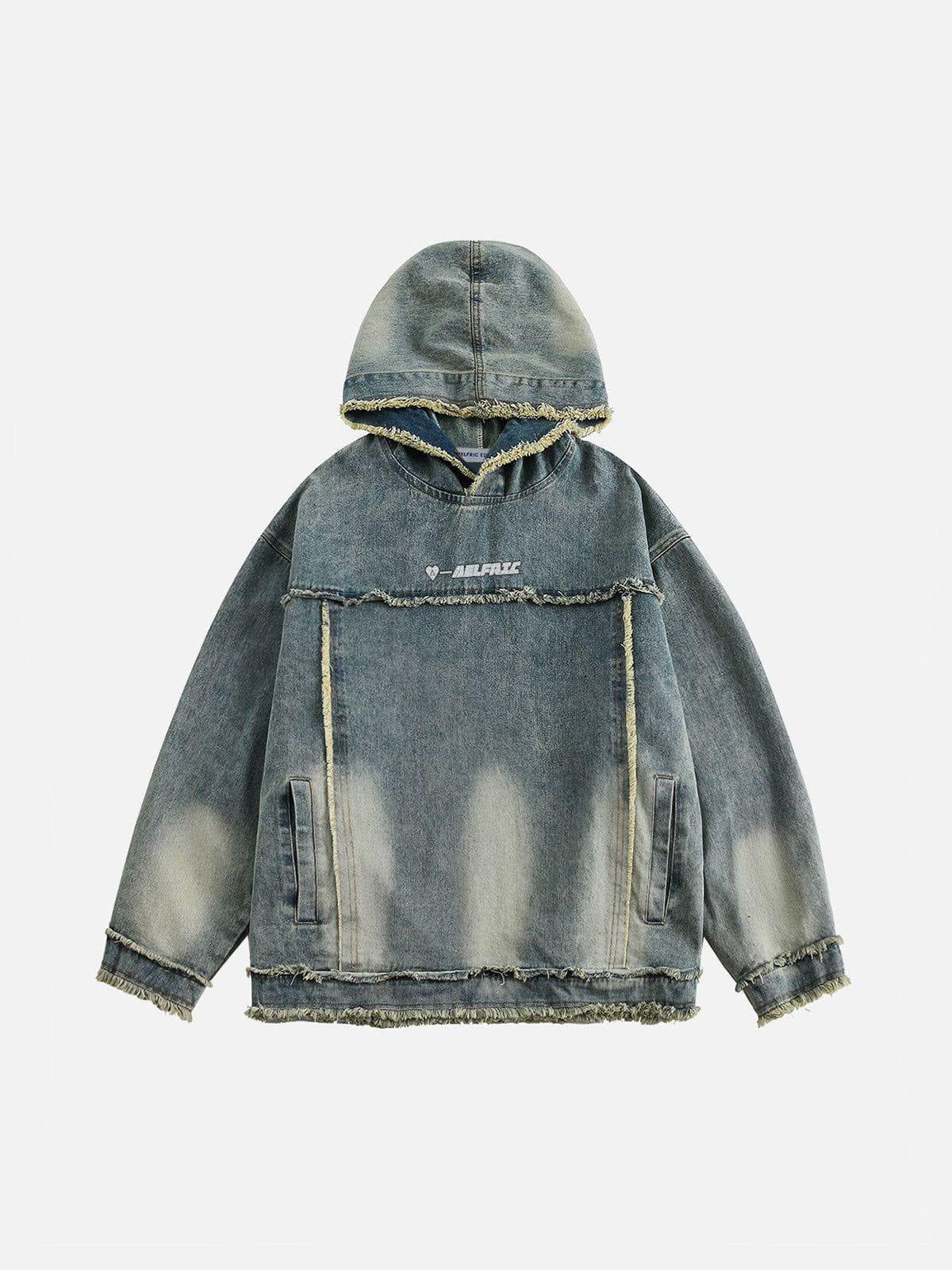 [Pre-Order] Aelfric Eden Fringe Denim Washed Hoodie Product Image