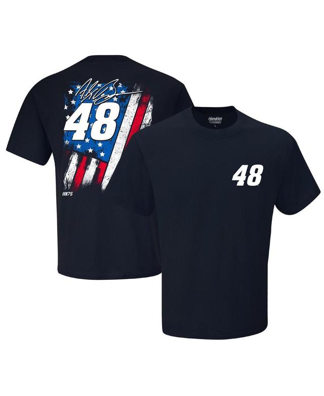 Mens Hendrick Motorsports Team Collection Navy Alex Bowman Exclusive Tonal Flag T-shirt Product Image