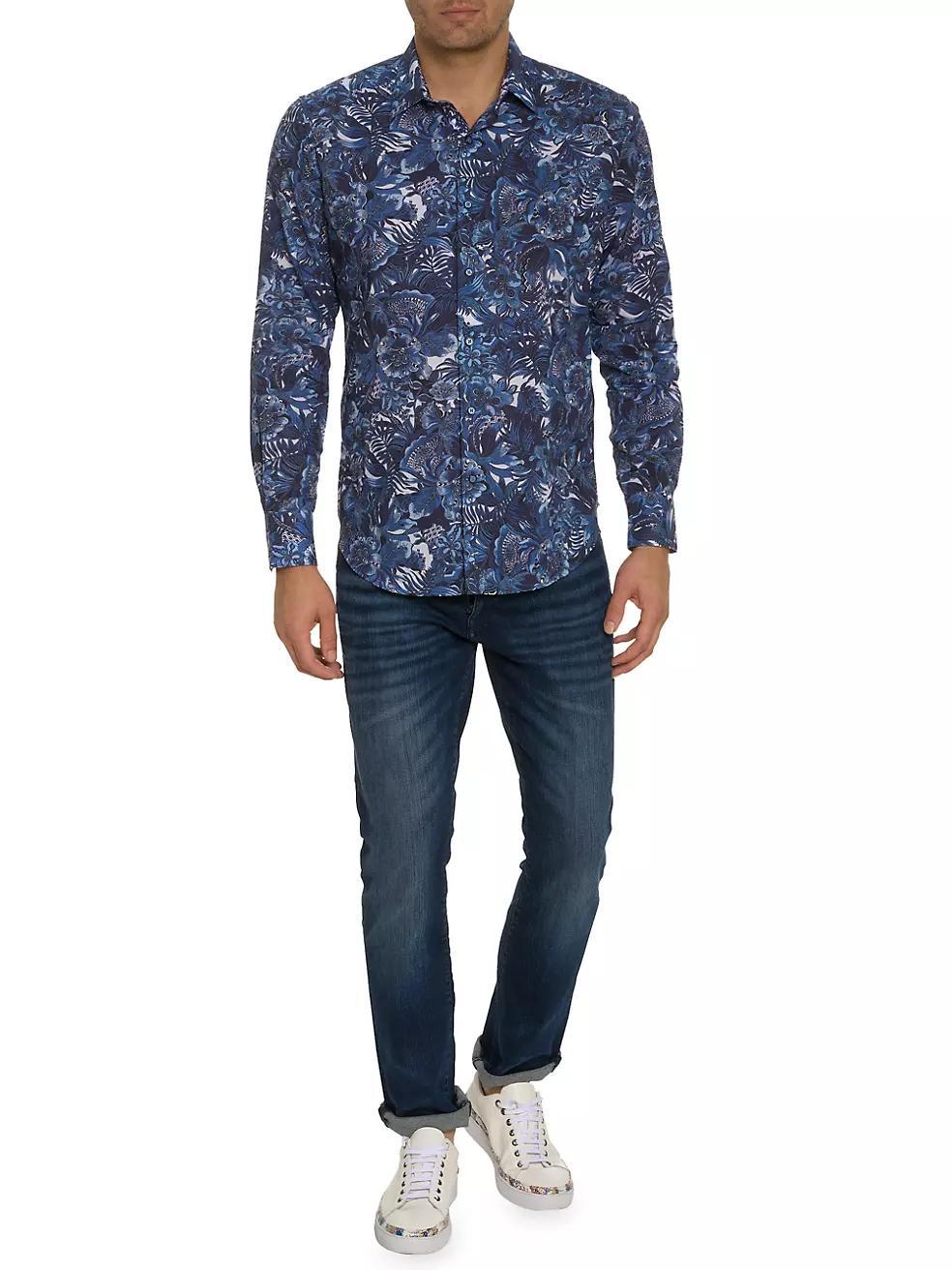 Rambling Long-Sleeve Button-Front Shirt Product Image