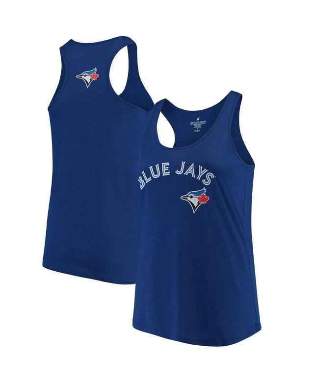 Womens Soft as a Grape Royal Toronto Blue Jays Plus Size Swing for the Fences Racerback Tank Top Product Image