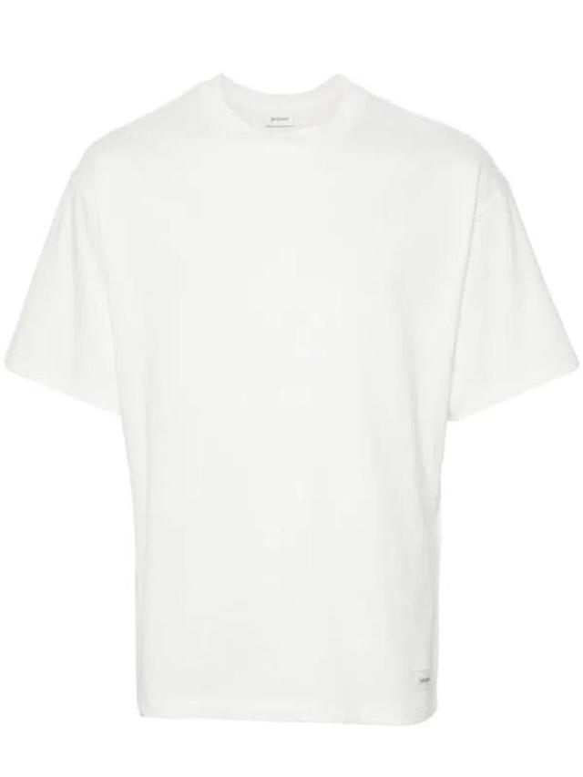 White Crew Neck T-shirts Product Image