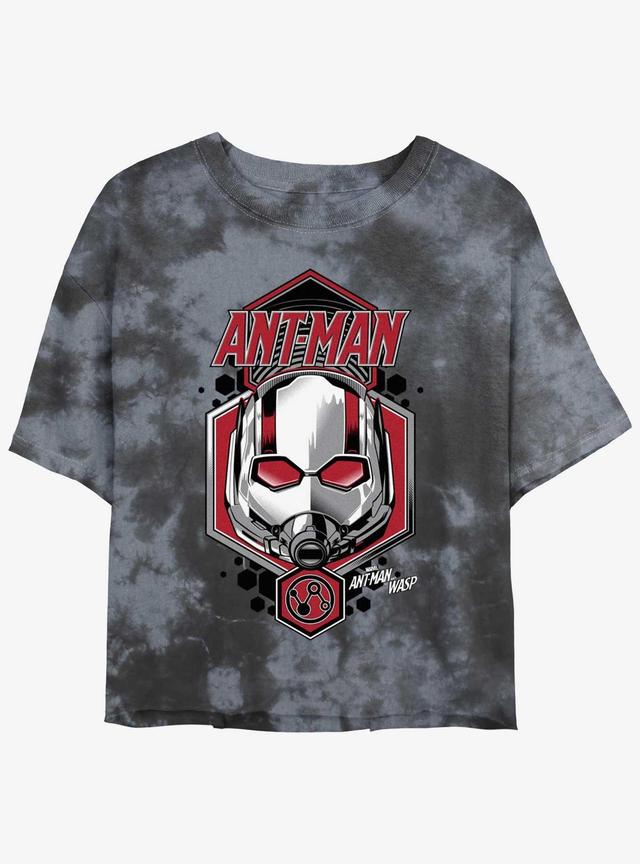 Marvel Ant-Man and the Wasp: Quantumania Ant-Man Shield Tie-Dye Girls Crop T-Shirt Product Image