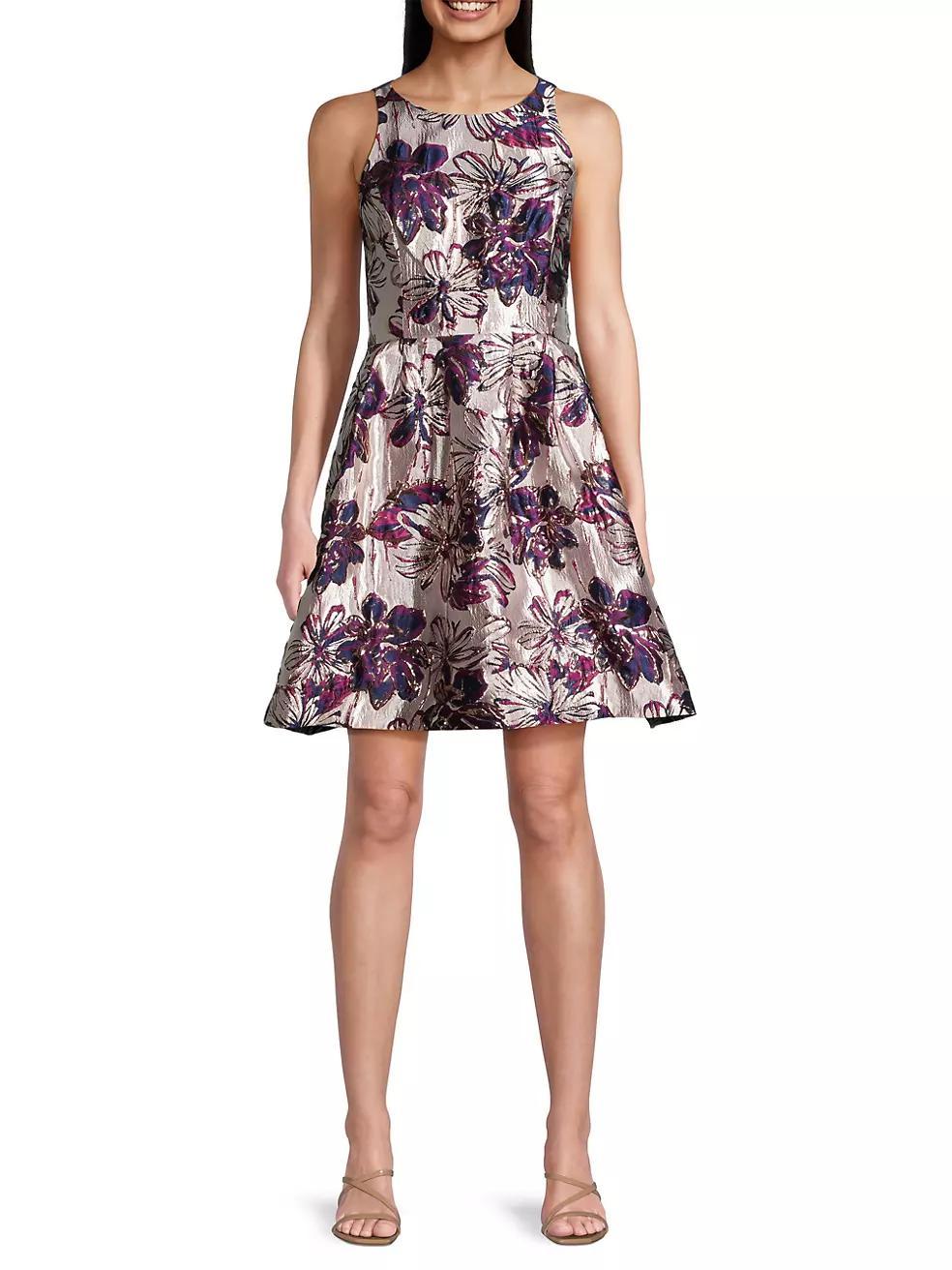 Jollian Floral Jacquard Minidress Product Image