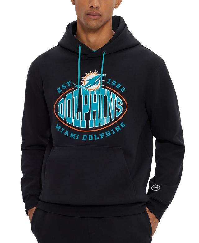 Mens BOSS x NFL Cotton-Blend Hoodie With Collaborative Branding Product Image