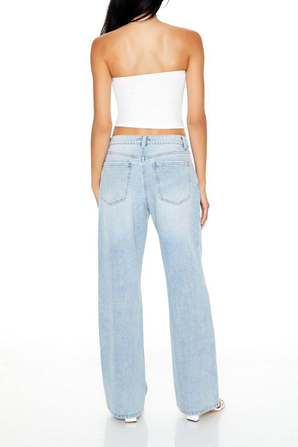 Mid-Rise Bow Baggy Jeans | Forever 21 Product Image