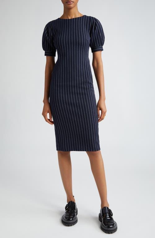 Womens Tunica Pinstripe Sheath Dress Product Image