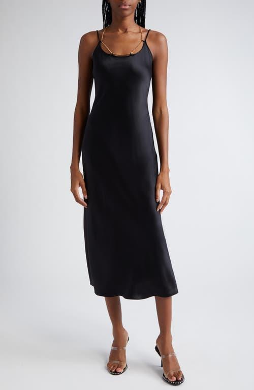 Alexander Wang Logo Hardware Silk Charmeuse Slipdress Product Image