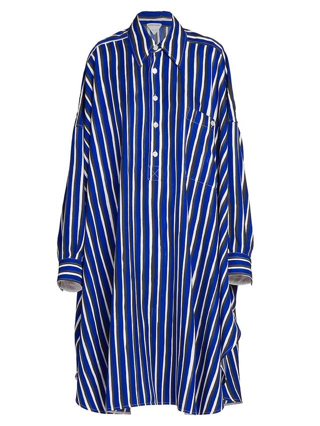 Bottega Veneta Hand Drawn Stripe Oversize Shirtdress Product Image