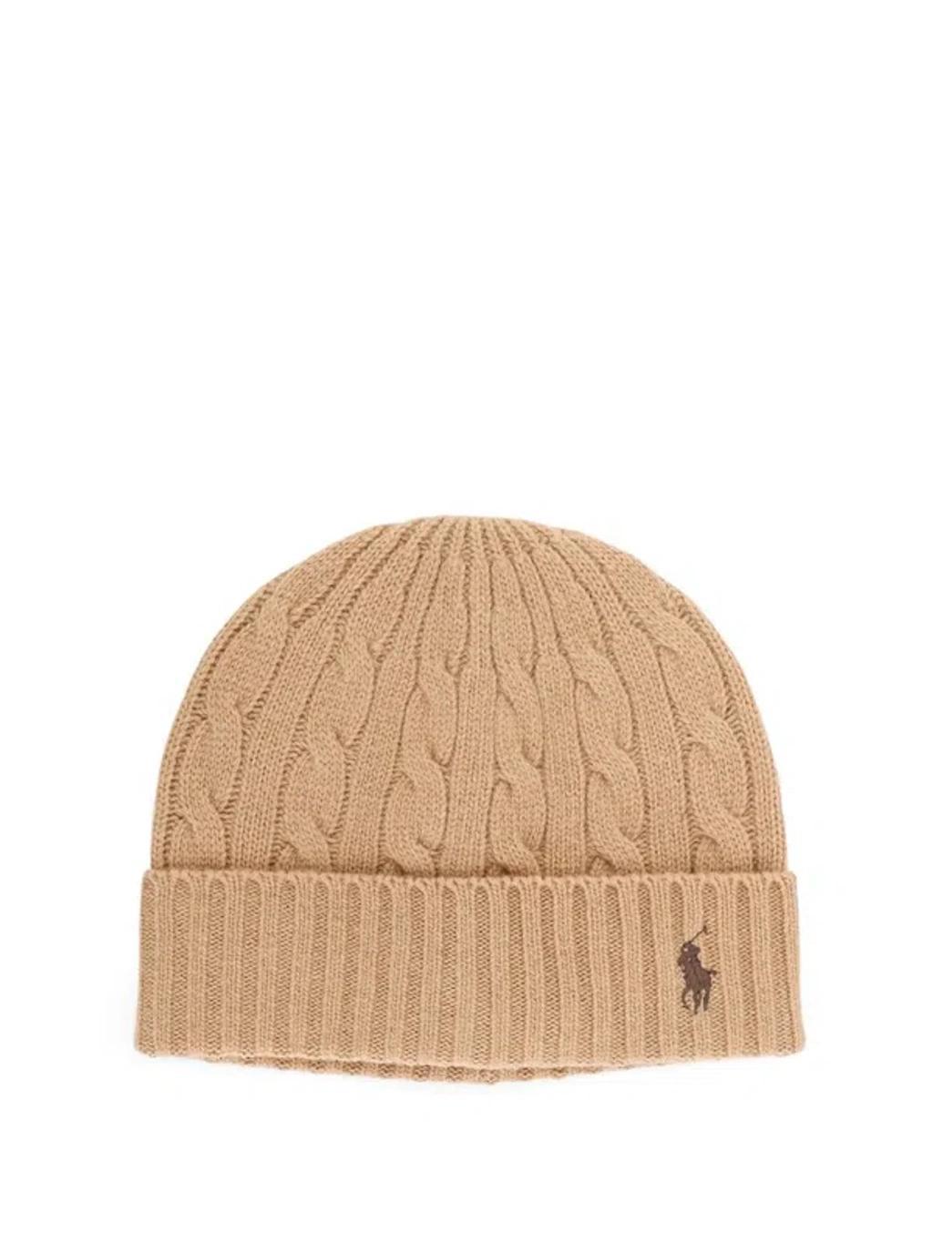 Classic Logo Embroidered Beanie In Beige Product Image