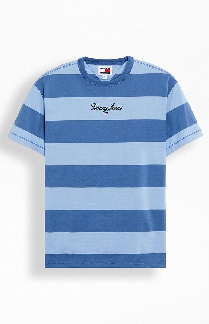 Tommy Jeans Men's Bold Stripe Embroidered T-Shirt Product Image