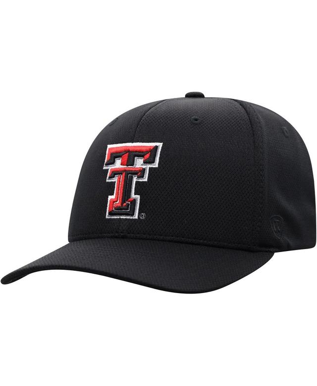 Mens Top of the World Black Texas Tech Red Raiders Reflex Logo Flex Hat Product Image