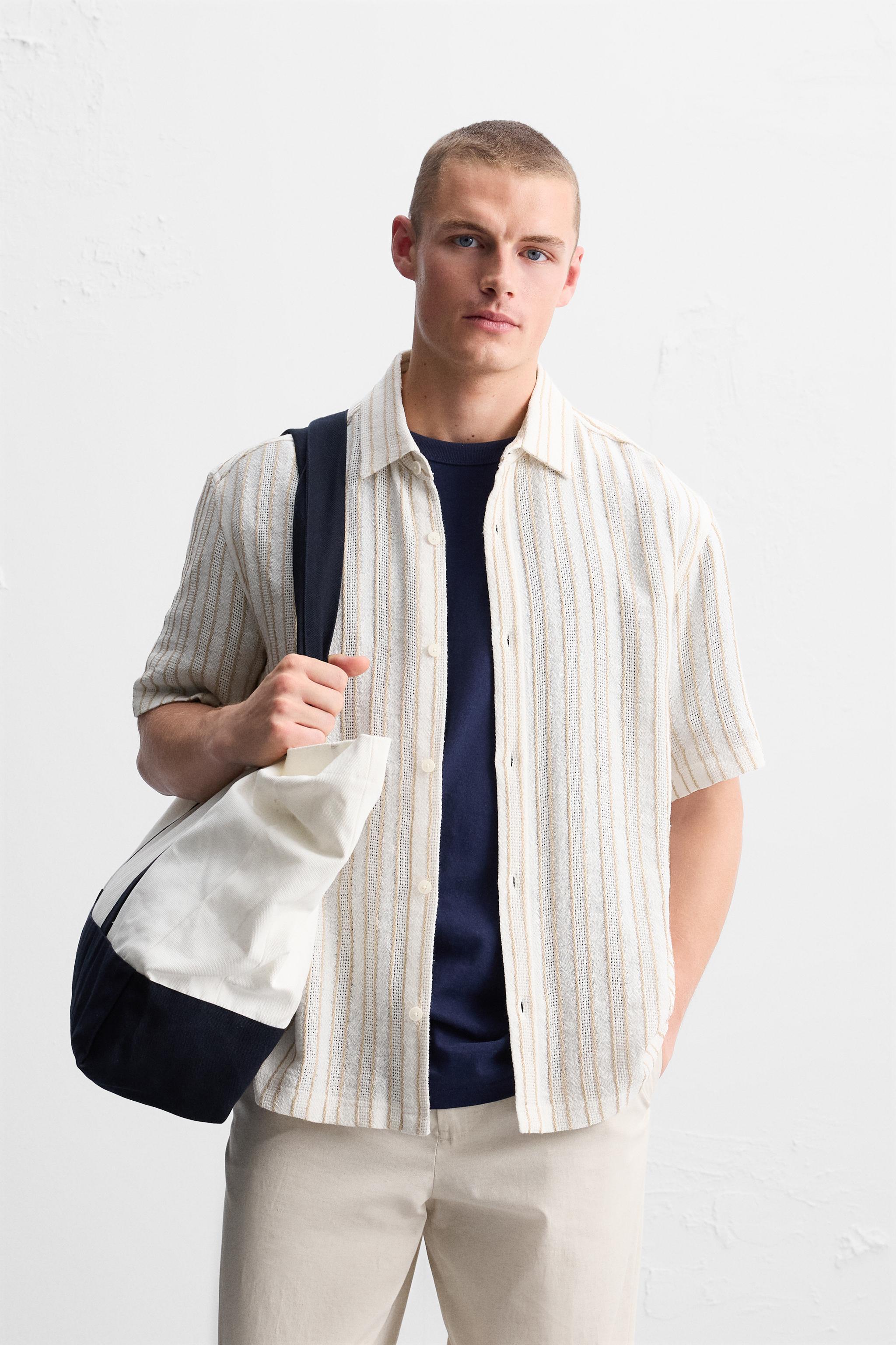 TEXTURED STRIPED SHIRT Product Image