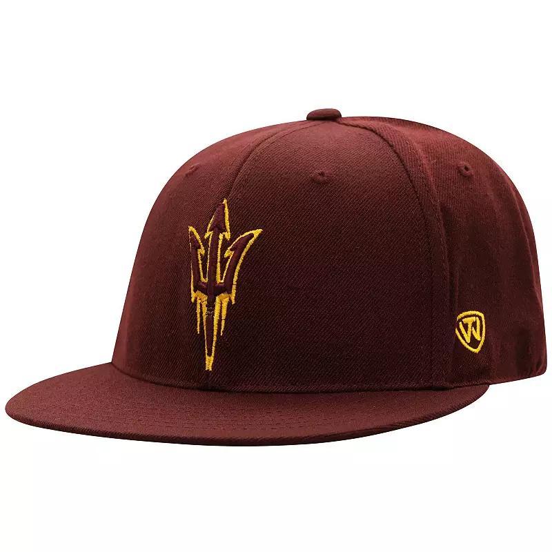 Mens Top of the World Maroon Arizona State Sun Devils Team Color Fitted Hat Product Image