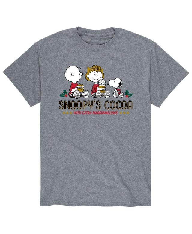 Mens Peanuts Snoopys Cocoa Tee Med Grey Product Image