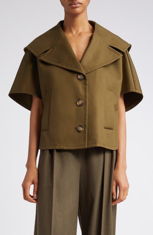 Max Mara Canossa Cotton Gabardine Cape Jacket Product Image