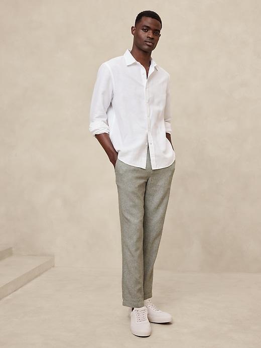 Athletic-Fit Linen-Blend Pant Product Image