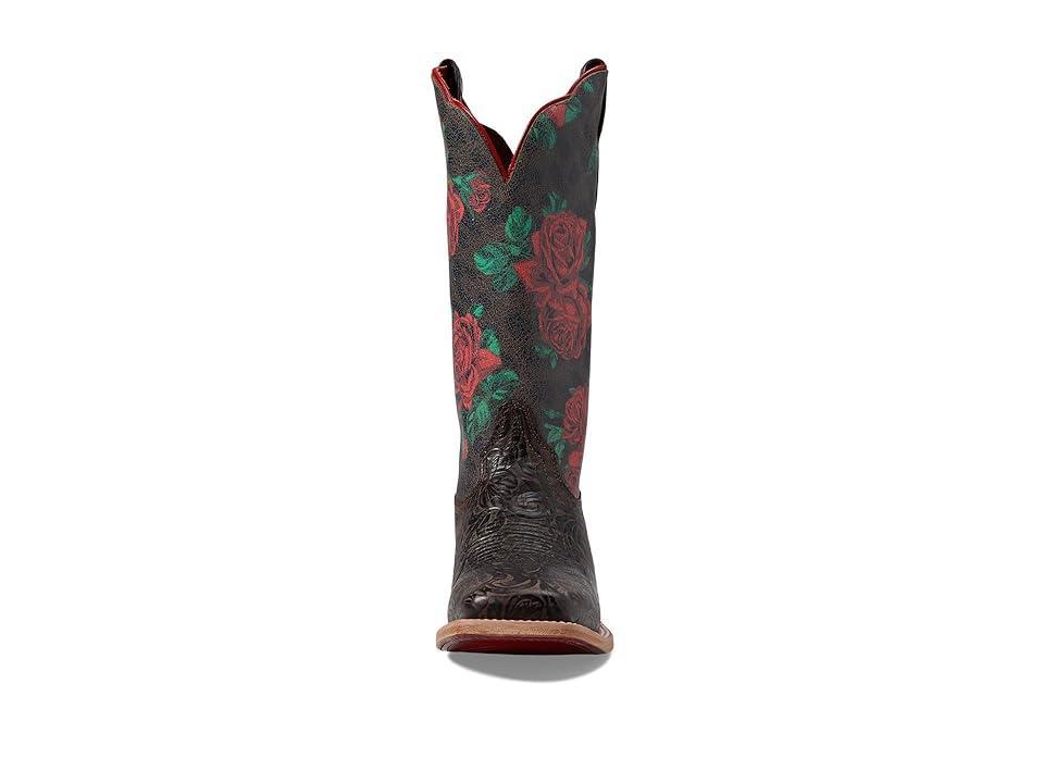 Ariat Frontier Farrah Western Boot (Chocolate Floral Embossed) Women's Shoes Product Image