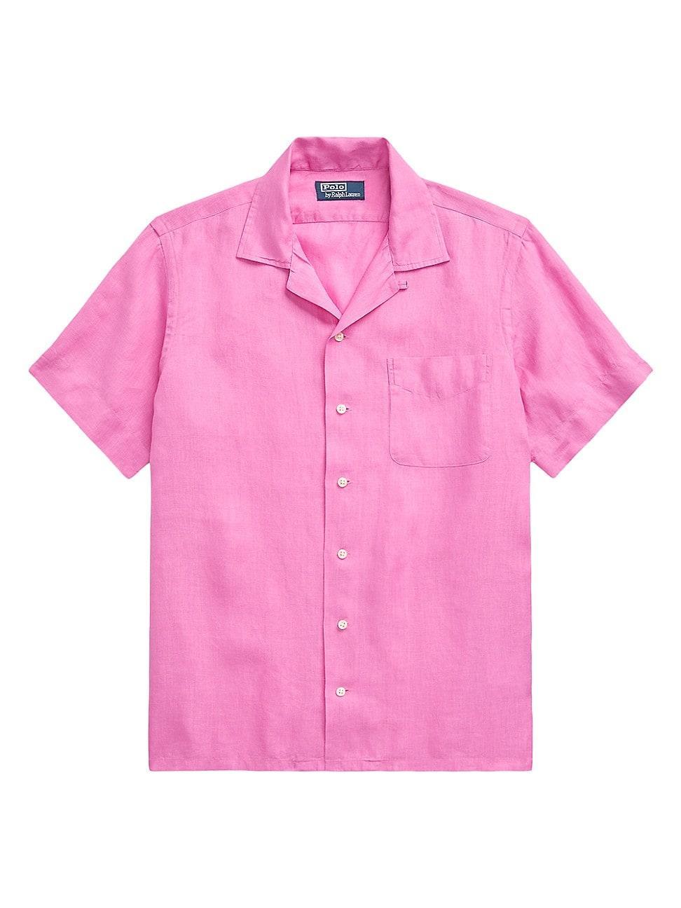 Mens Linen Camp Shirt Product Image