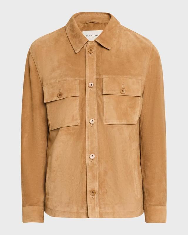 Men's Lamb Suede Overshirt Product Image