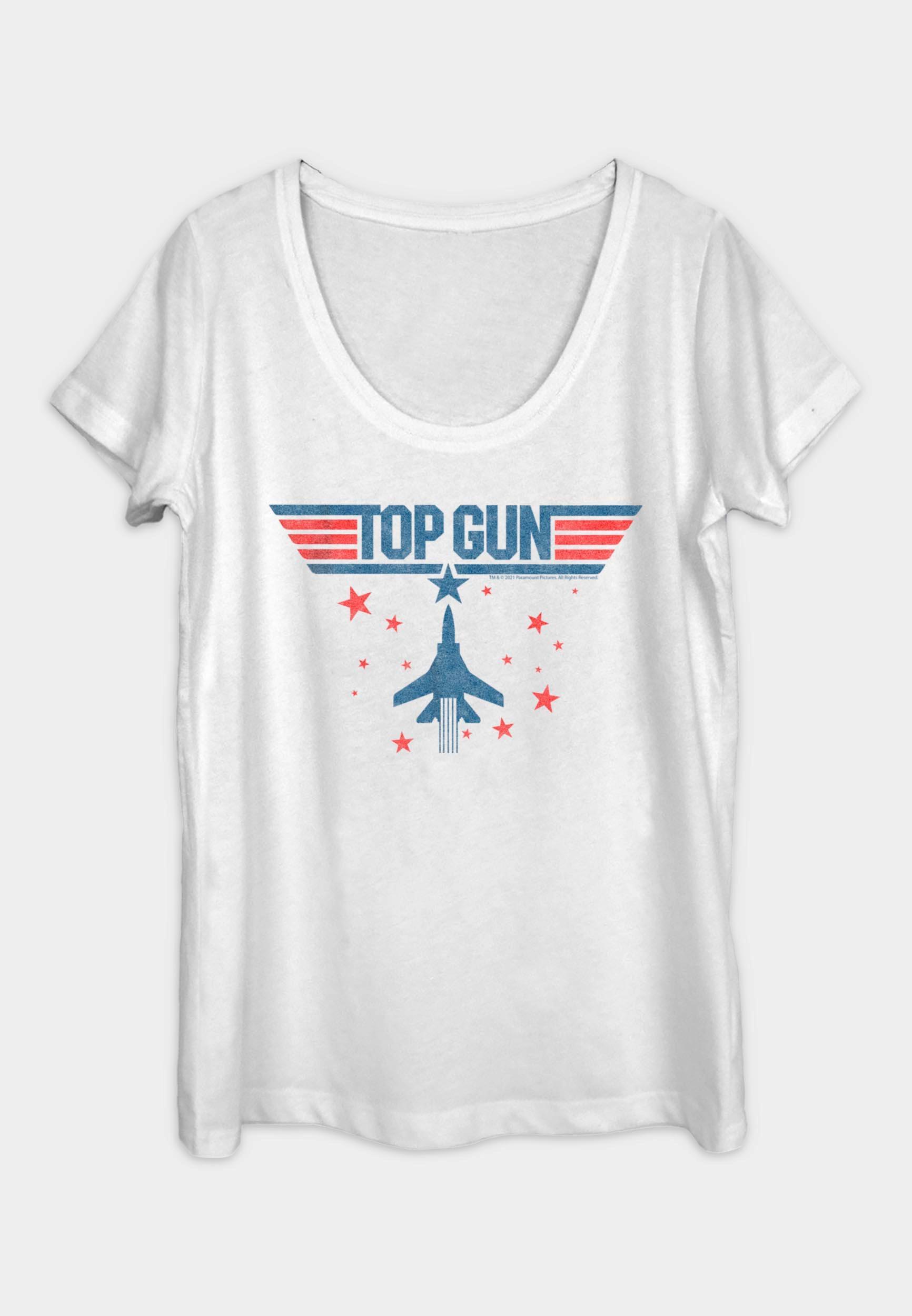 Fifth Sun Top Gun Fighter Jet And Stars Logo Graphic Tee Product Image