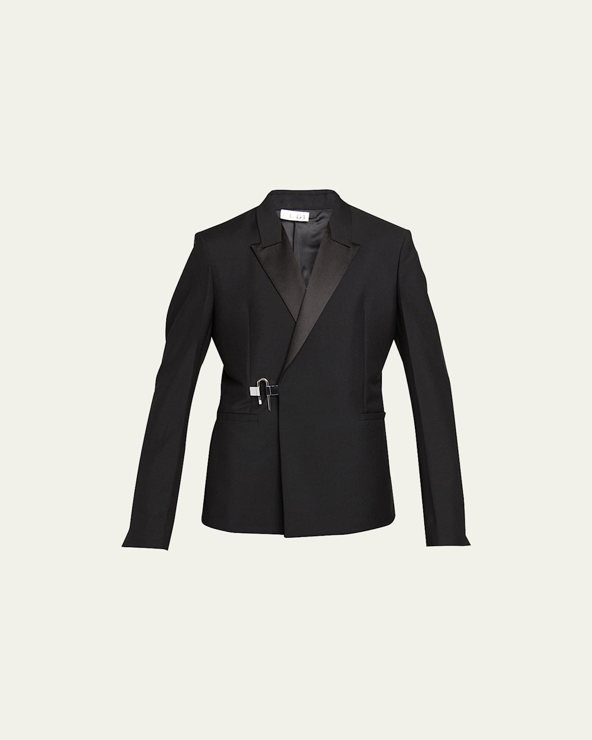 Mens Slim Fit Blazer In Wool With U-Lock Buckle Product Image