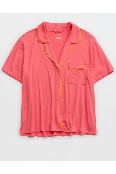 Aerie Real Soft Short Sleeve Pajama Shirt Women's Product Image