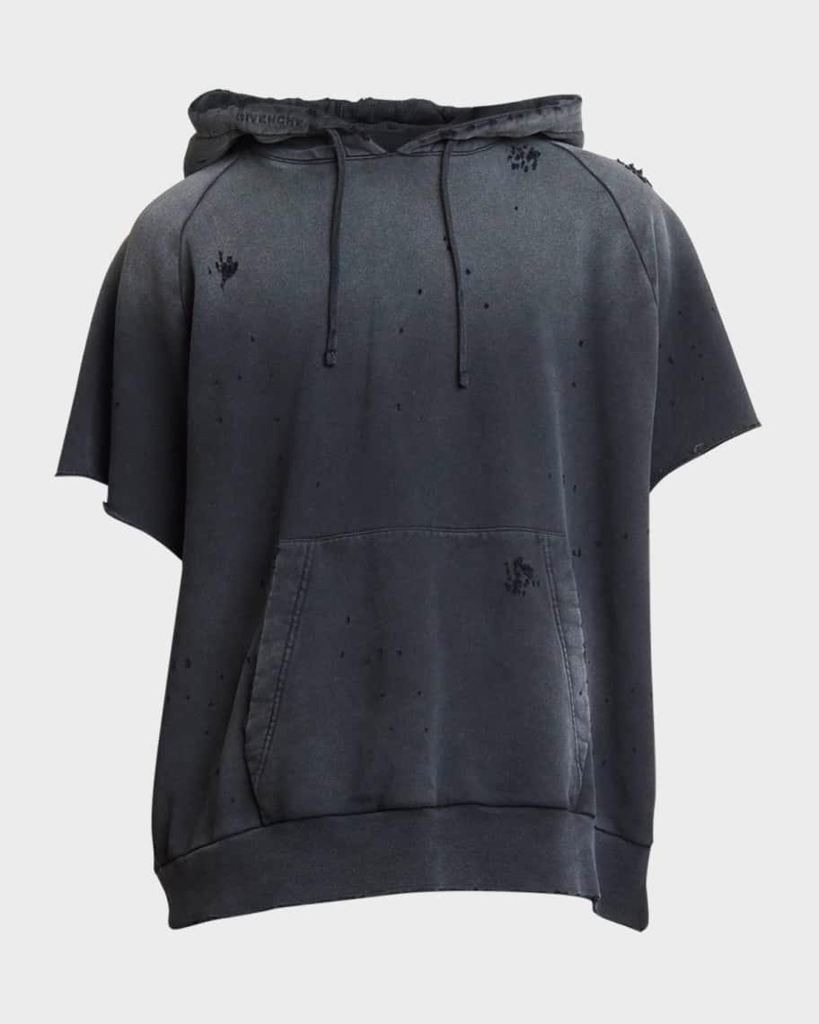 Men's Destroyed Short-Sleeve Hoodie Product Image