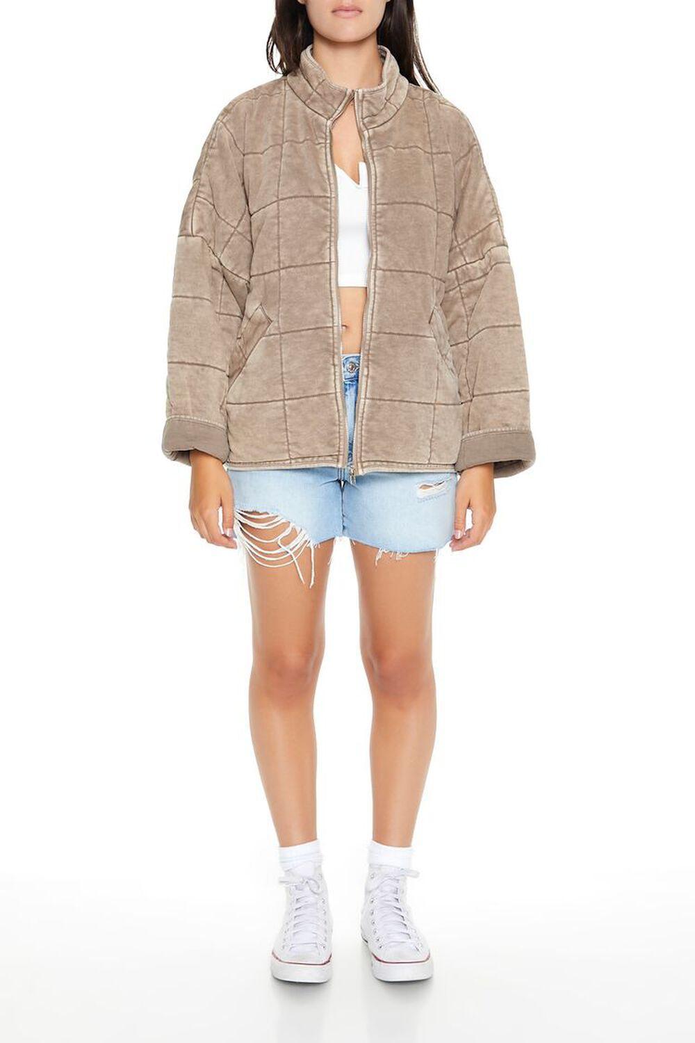 Quilted Zip-Up Jacket | Forever 21 Product Image