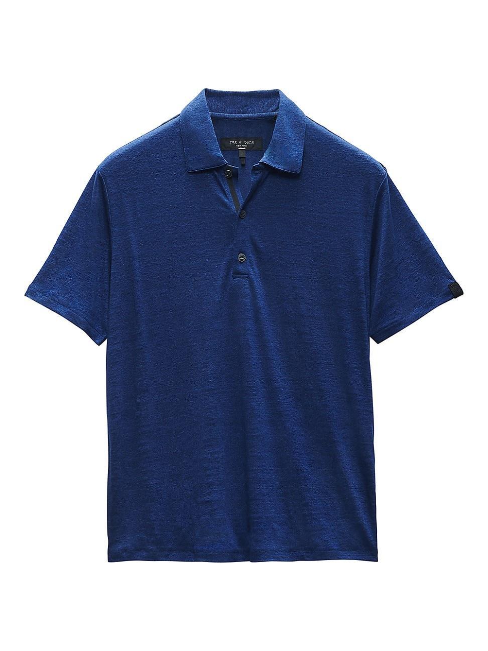 Mens Linen Polo Shirt Product Image