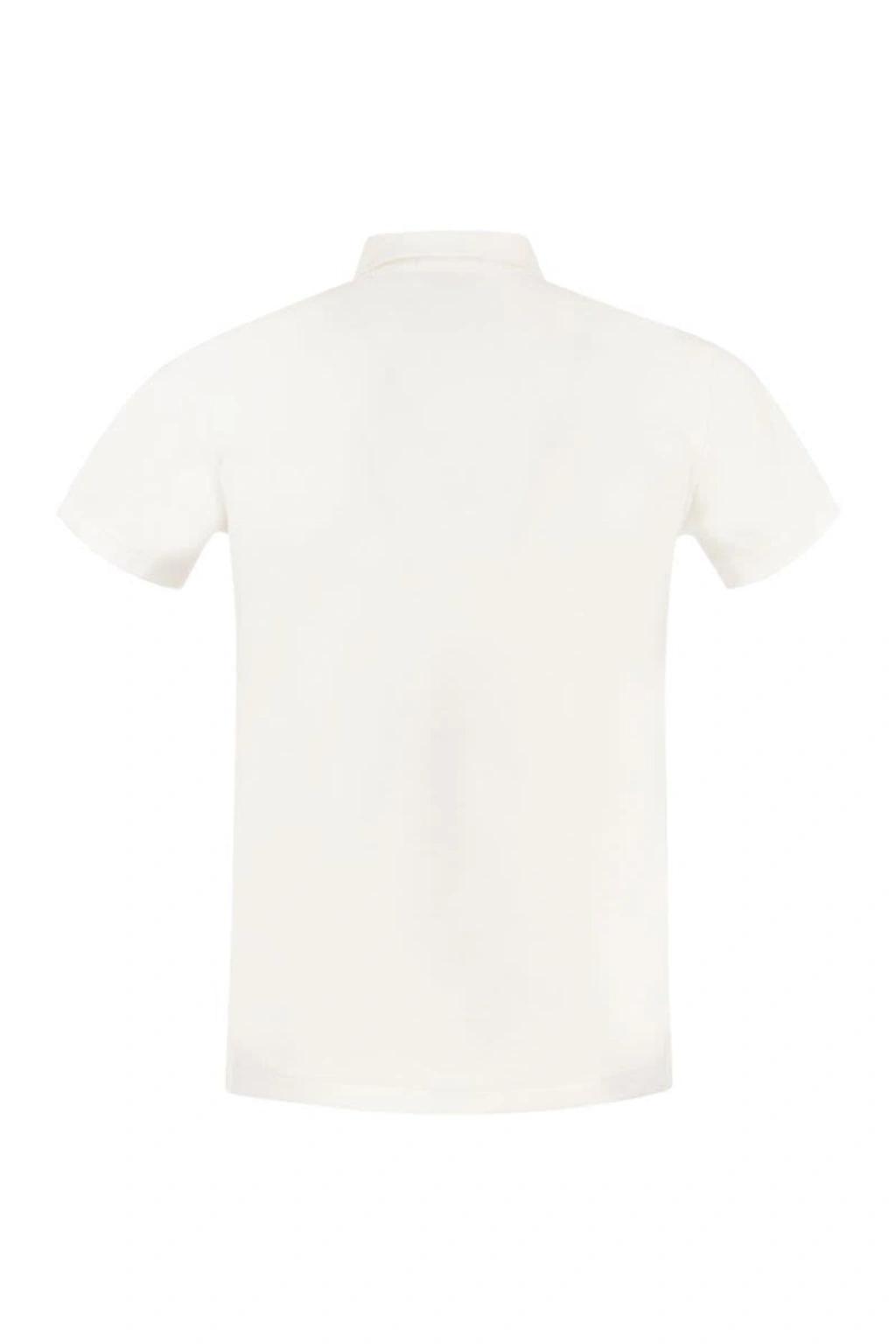 Slim Fit Pique Polo Shirt In White Product Image