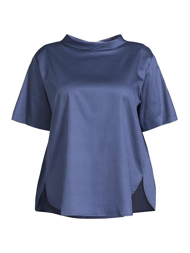 Womens Ulyana Cotton Sateen Blouse Product Image