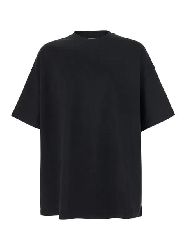 FEAR OF GOD Black T-shirt With Patch Logo On The Back In Cotton Man Product Image