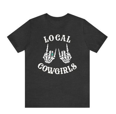 Fancy Broke® "Local Cowgirls" Dark Grey Heather SS Tee Product Image