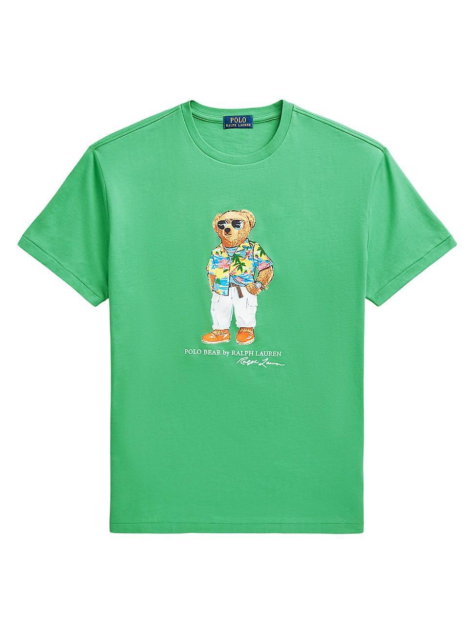 Mens Bear Cotton T-Shirt Product Image