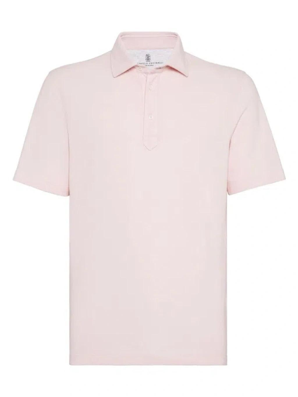 Men's Cotton Piquet Polo Shirt In Pink Product Image