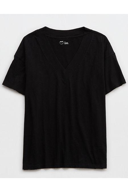 Aerie Extreme V-Neck Oversized Boyfriend T-Shirt Women's Product Image