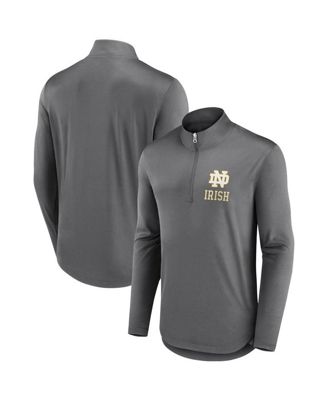 Fanatics Mens Gray Notre Dame Fighting Irish Tough Minded Quarter-Zip Top Product Image