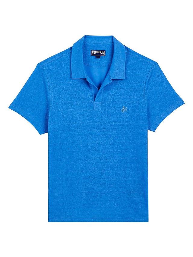 Mens Pyramid Linen Polo Shirt Product Image