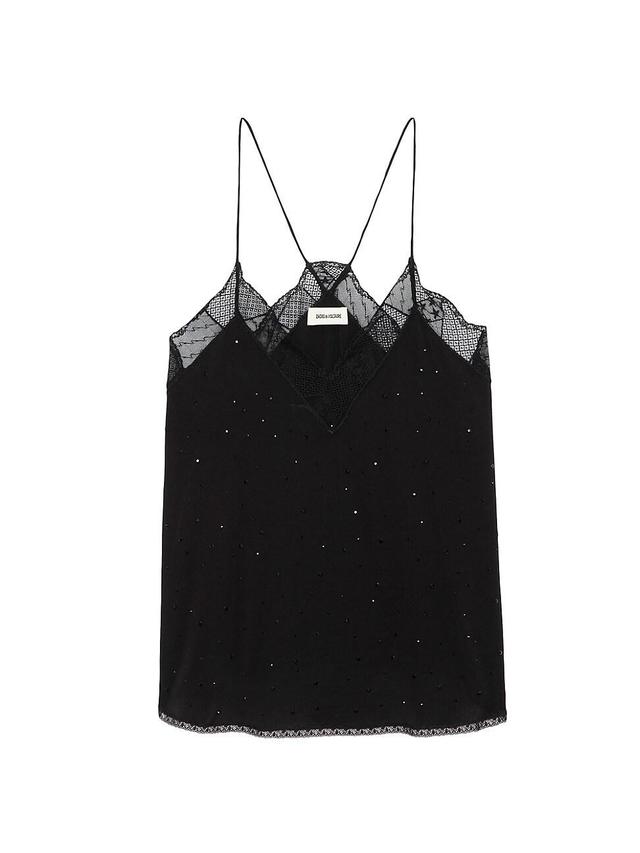 Womens Christy Crystal & Silk Camisole Product Image