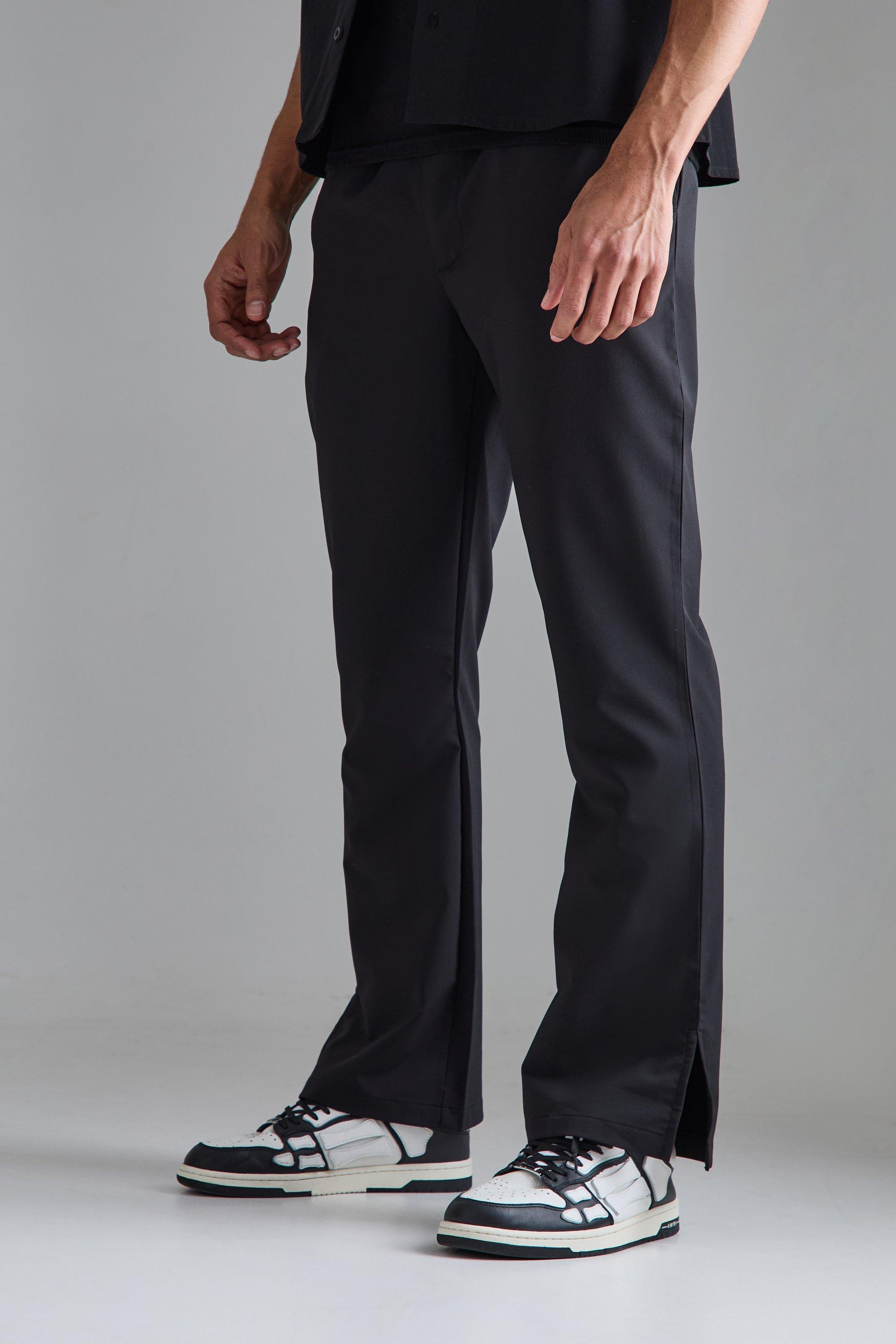 Elasticated Waist Split Hem Smart Pants | boohooMAN USA Product Image